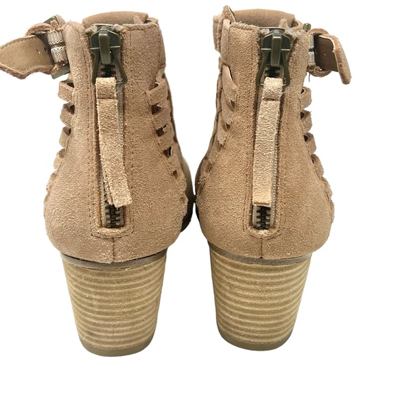 Sole Society women's tan suede strappy ankle booties size 7 - Picture 6 of 13